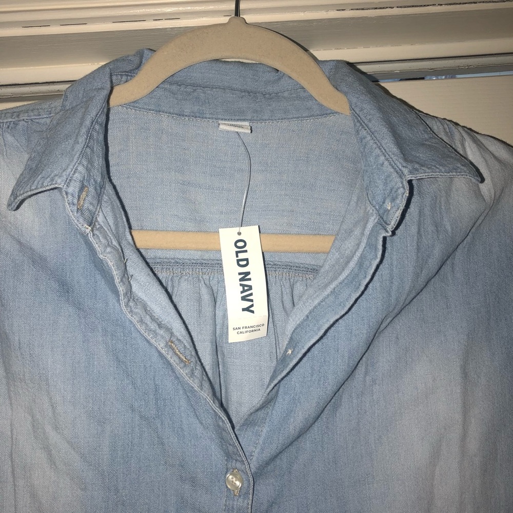 Short sleeved denim button down - Picture 3 of 4